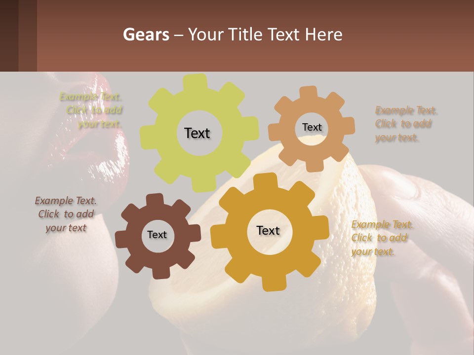 A Person Holding A Slice Of Lemon In Their Hand PowerPoint Template