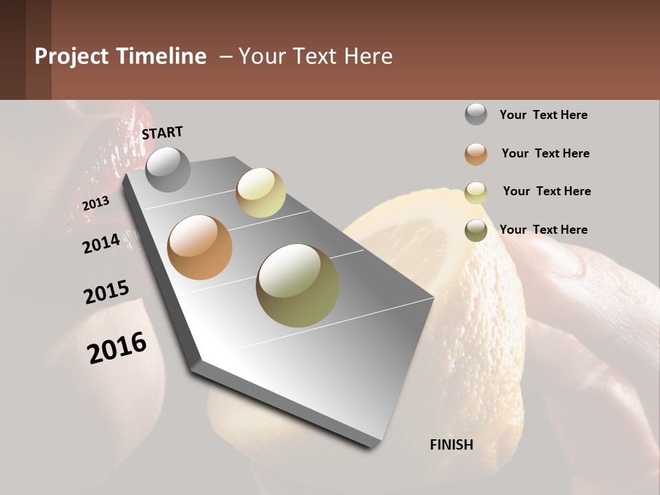 A Person Holding A Slice Of Lemon In Their Hand PowerPoint Template