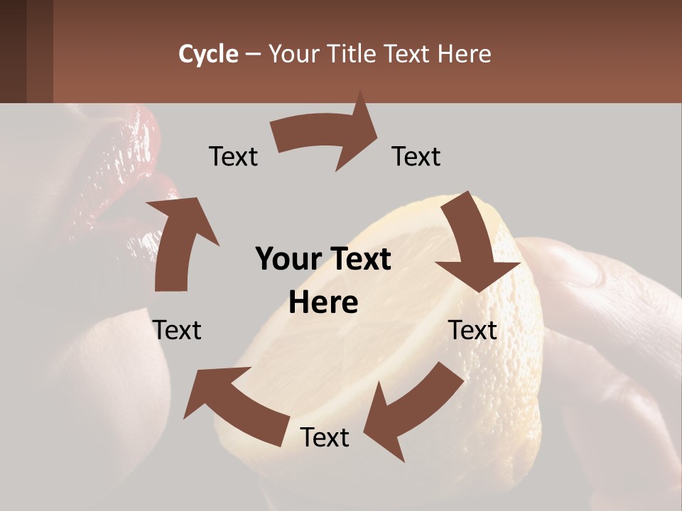 A Person Holding A Slice Of Lemon In Their Hand PowerPoint Template