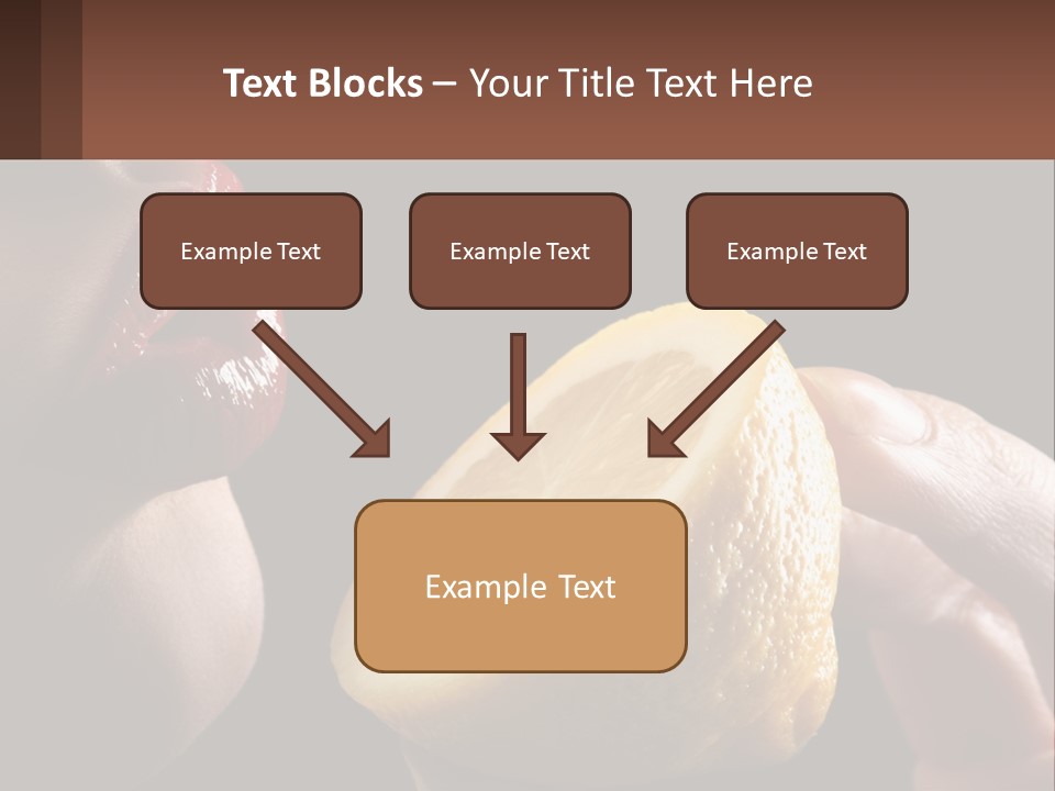 A Person Holding A Slice Of Lemon In Their Hand PowerPoint Template