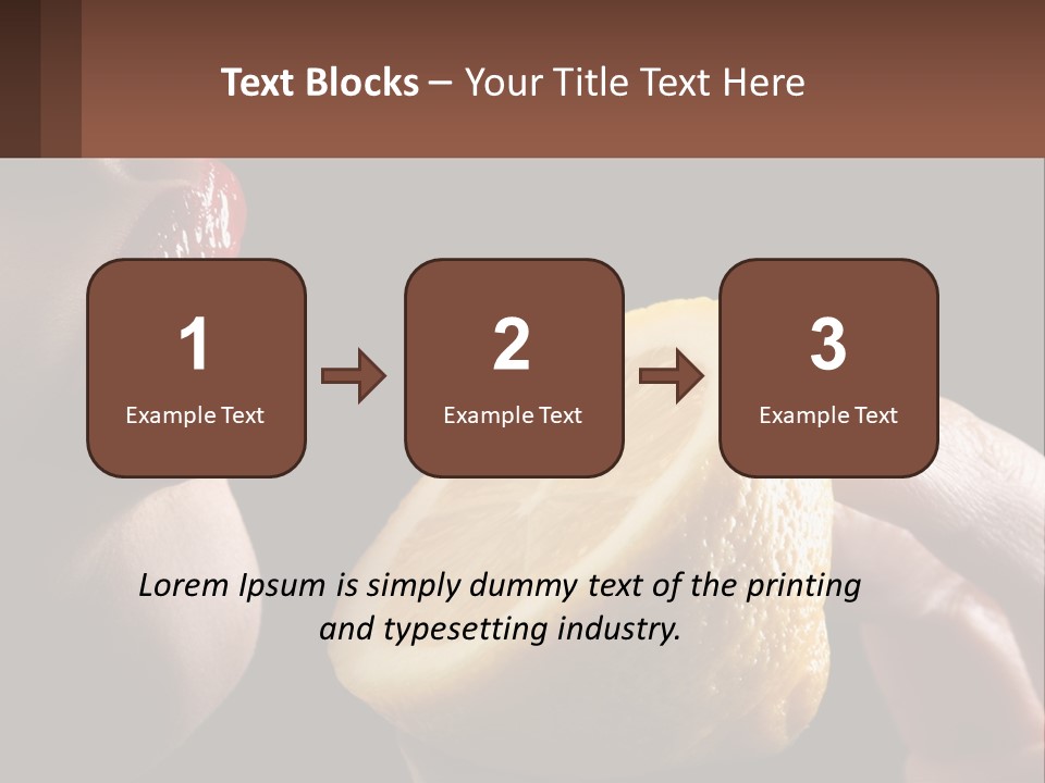 A Person Holding A Slice Of Lemon In Their Hand PowerPoint Template
