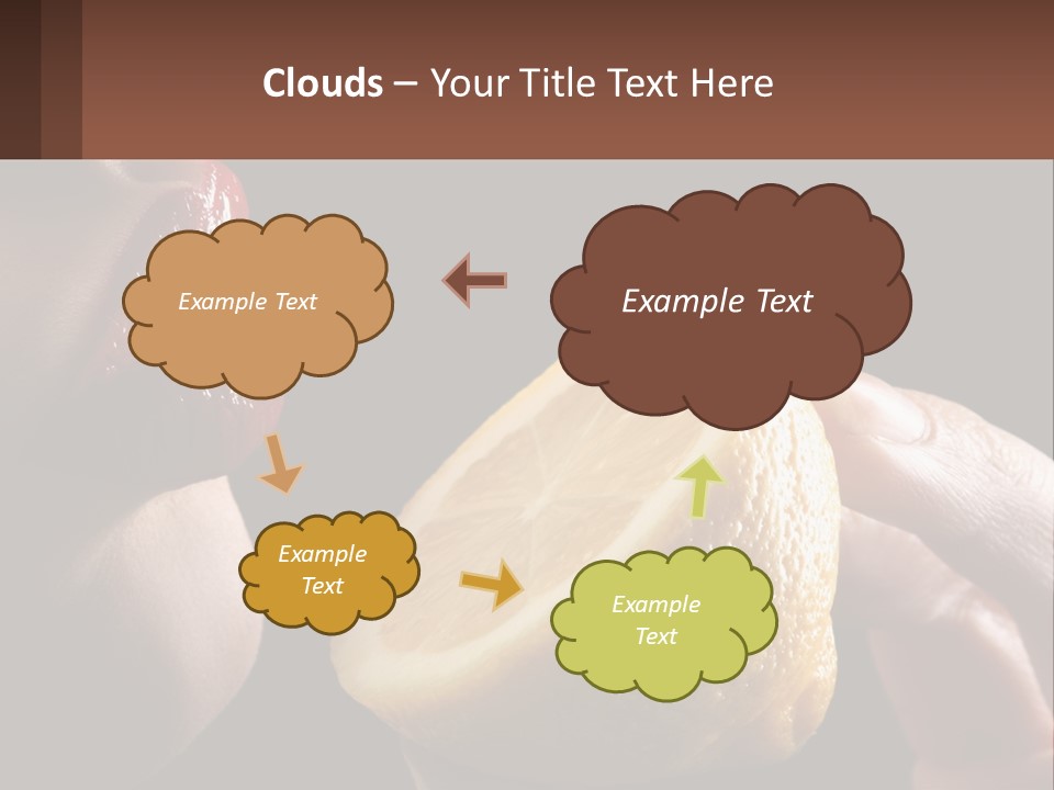 A Person Holding A Slice Of Lemon In Their Hand PowerPoint Template
