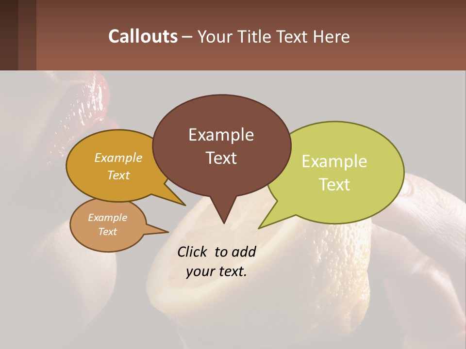 A Person Holding A Slice Of Lemon In Their Hand PowerPoint Template