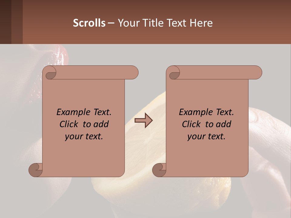 A Person Holding A Slice Of Lemon In Their Hand PowerPoint Template