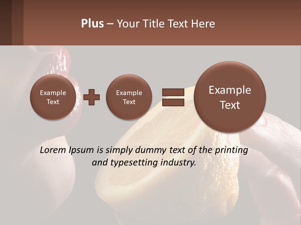 A Person Holding A Slice Of Lemon In Their Hand PowerPoint Template