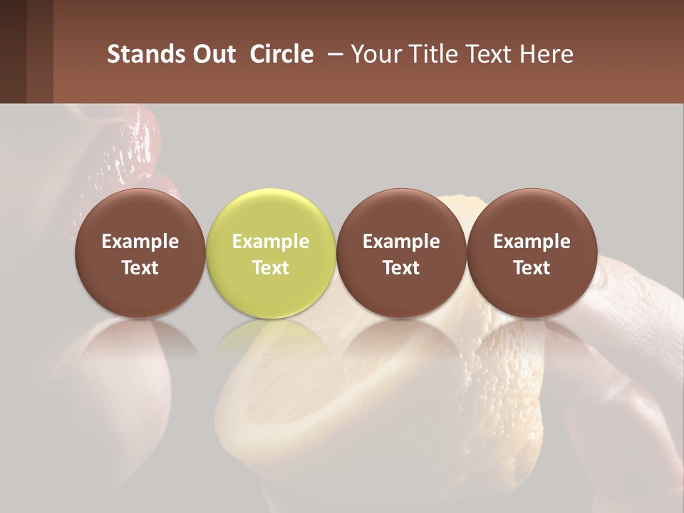 A Person Holding A Slice Of Lemon In Their Hand PowerPoint Template