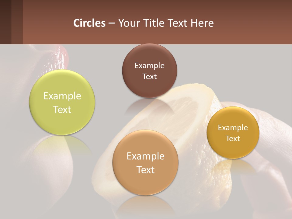 A Person Holding A Slice Of Lemon In Their Hand PowerPoint Template