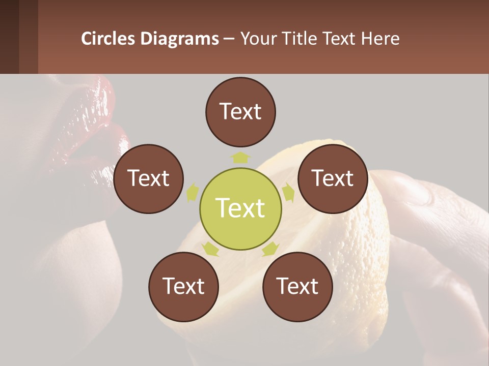 A Person Holding A Slice Of Lemon In Their Hand PowerPoint Template