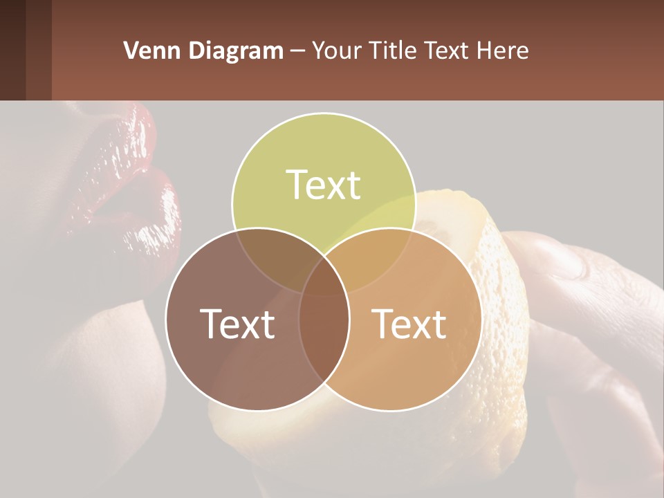 A Person Holding A Slice Of Lemon In Their Hand PowerPoint Template