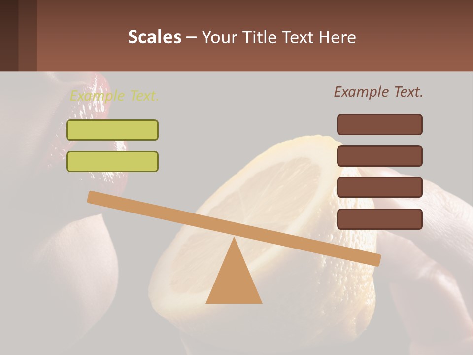 A Person Holding A Slice Of Lemon In Their Hand PowerPoint Template