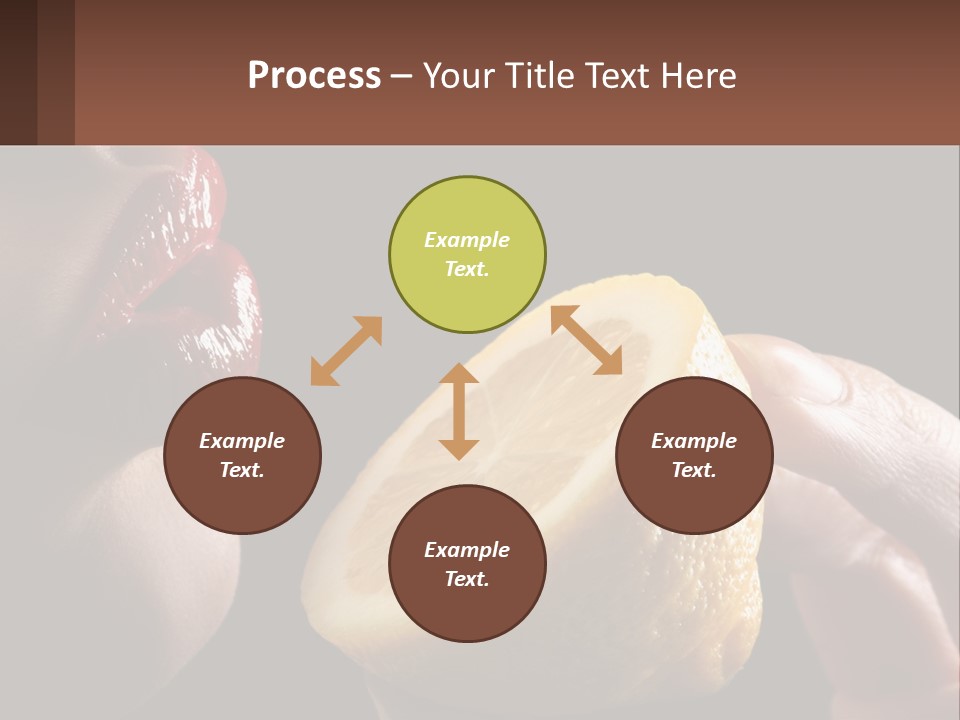 A Person Holding A Slice Of Lemon In Their Hand PowerPoint Template