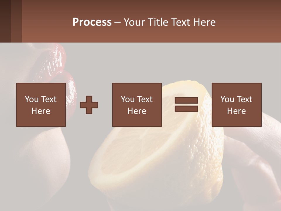 A Person Holding A Slice Of Lemon In Their Hand PowerPoint Template
