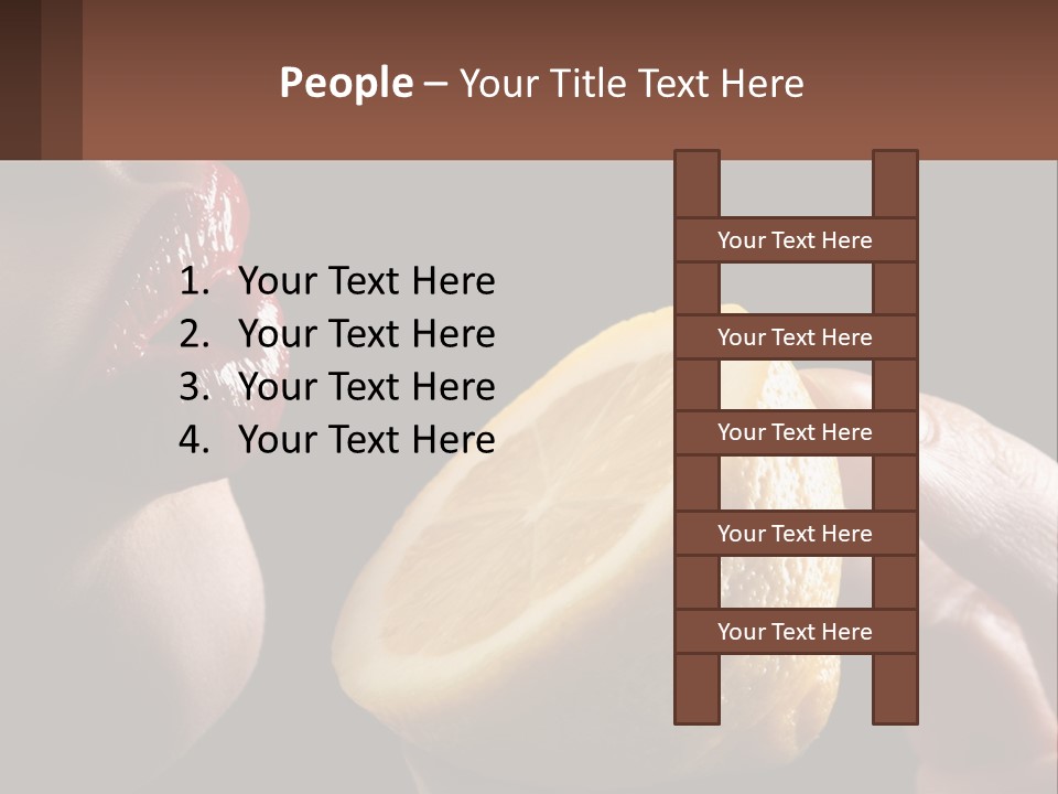 A Person Holding A Slice Of Lemon In Their Hand PowerPoint Template