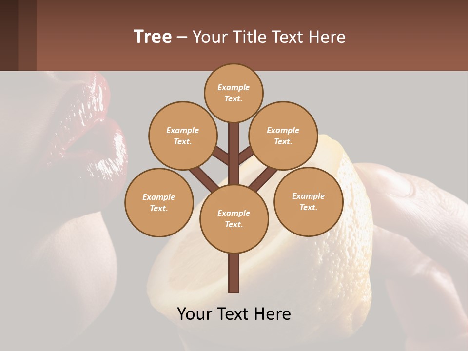 A Person Holding A Slice Of Lemon In Their Hand PowerPoint Template