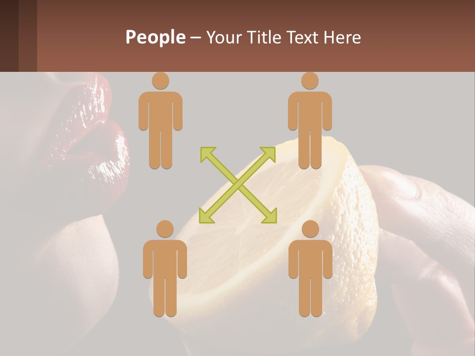 A Person Holding A Slice Of Lemon In Their Hand PowerPoint Template