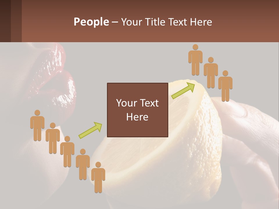 A Person Holding A Slice Of Lemon In Their Hand PowerPoint Template