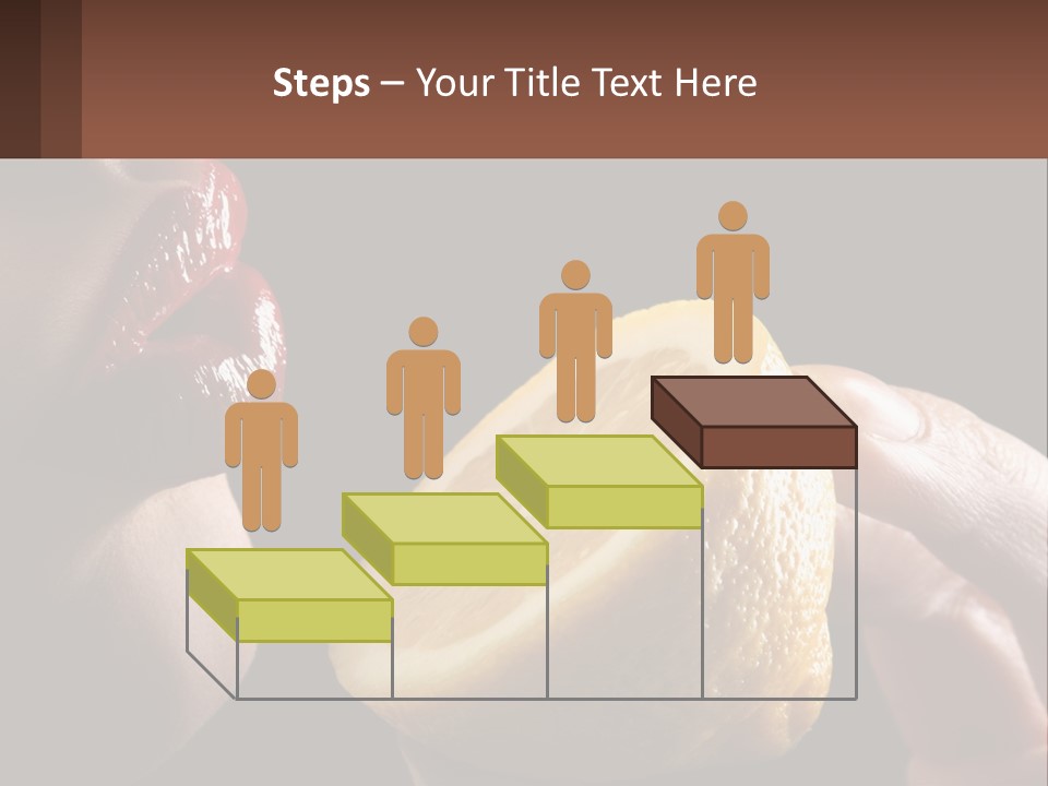 A Person Holding A Slice Of Lemon In Their Hand PowerPoint Template