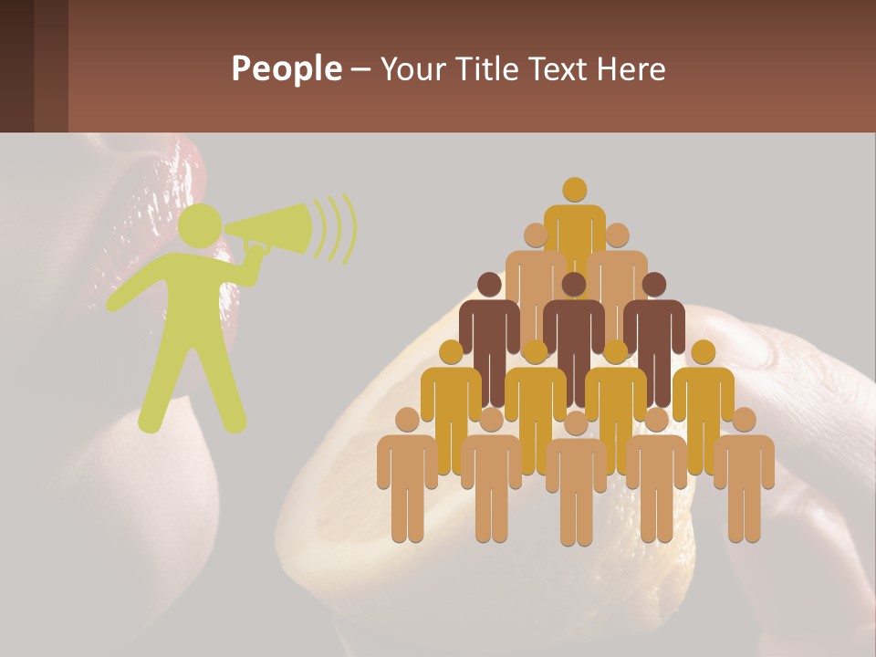 A Person Holding A Slice Of Lemon In Their Hand PowerPoint Template