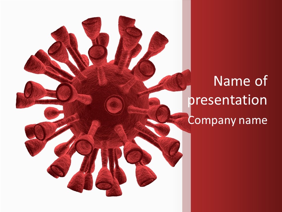 A Red And White Corona Corona Powerpoint Presentation PowerPoint Template