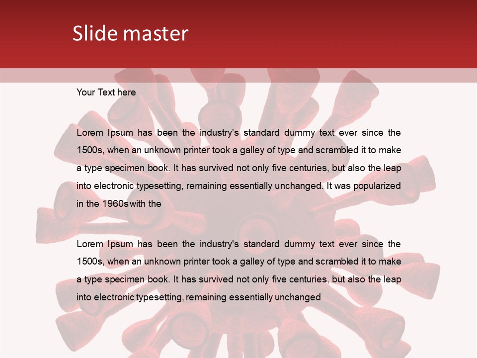 A Red And White Corona Corona Powerpoint Presentation PowerPoint Template