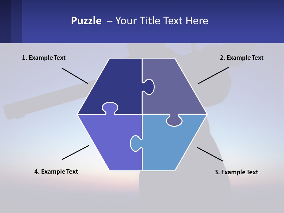 A Silhouette Of A Man Holding A Rifle PowerPoint Template