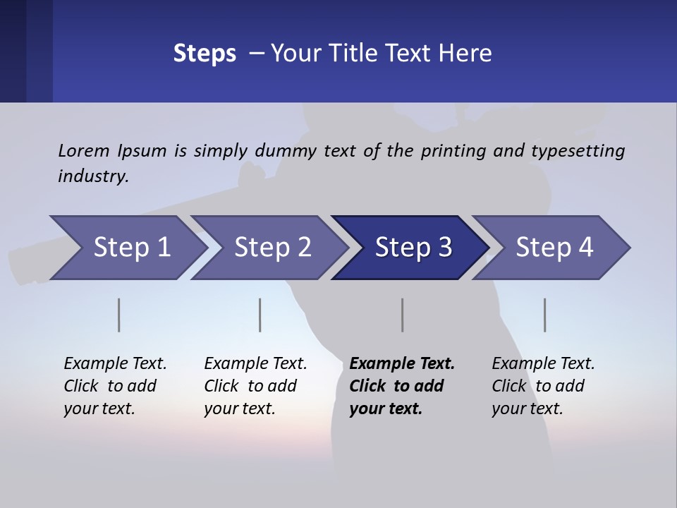 A Silhouette Of A Man Holding A Rifle PowerPoint Template
