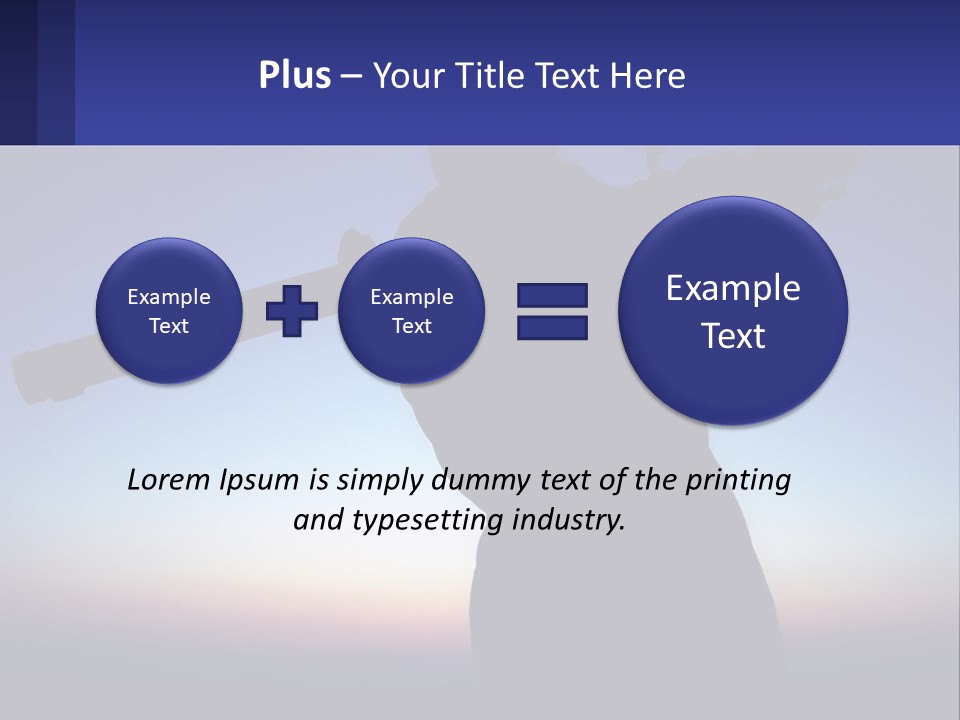 A Silhouette Of A Man Holding A Rifle PowerPoint Template