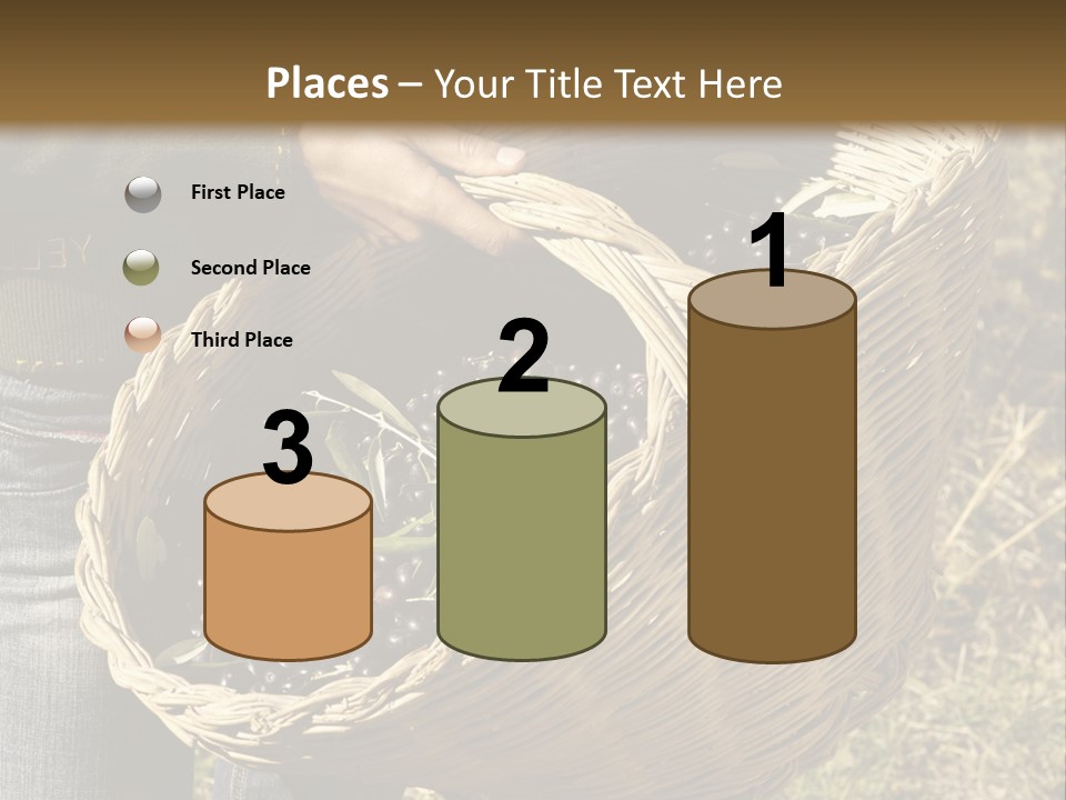 A Woman Holding A Basket Full Of Grapes PowerPoint Template