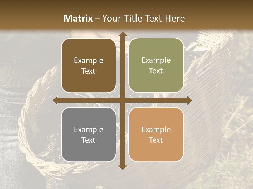 A Woman Holding A Basket Full Of Grapes PowerPoint Template