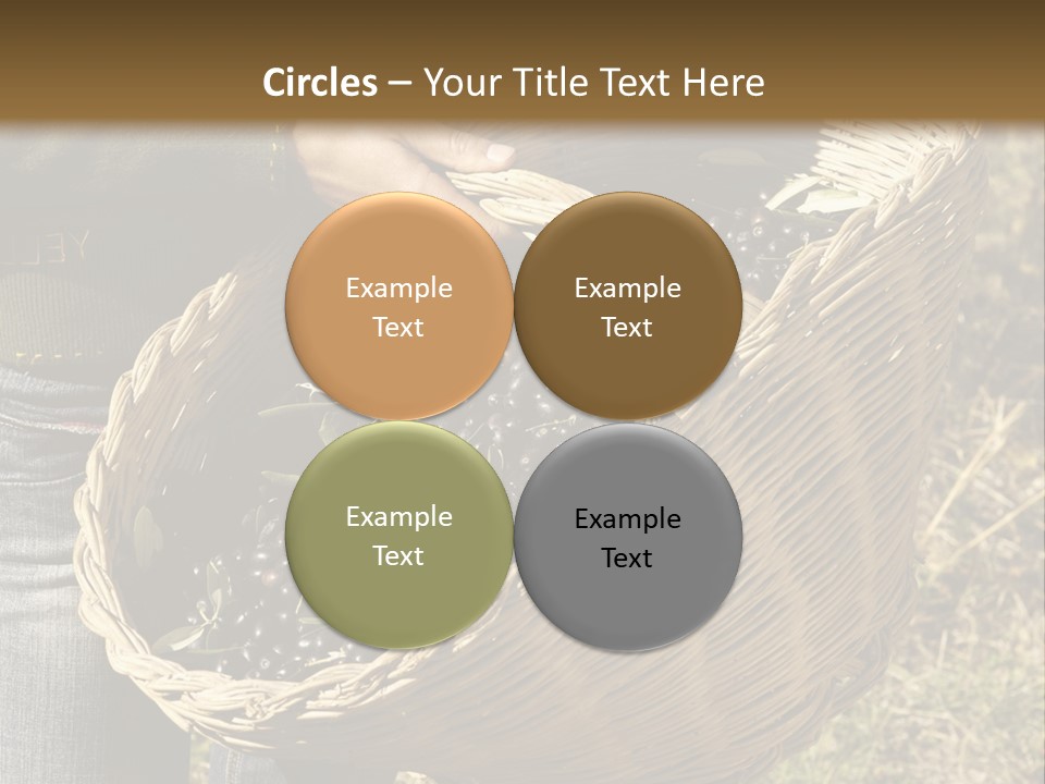 A Woman Holding A Basket Full Of Grapes PowerPoint Template