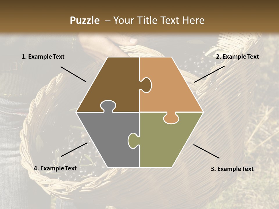 A Woman Holding A Basket Full Of Grapes PowerPoint Template