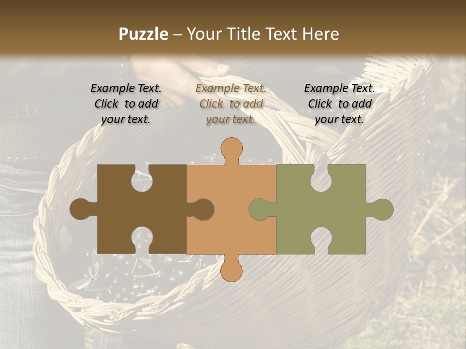 A Woman Holding A Basket Full Of Grapes PowerPoint Template