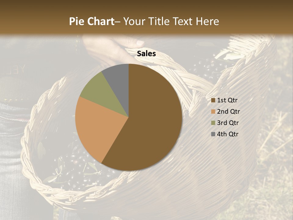 A Woman Holding A Basket Full Of Grapes PowerPoint Template