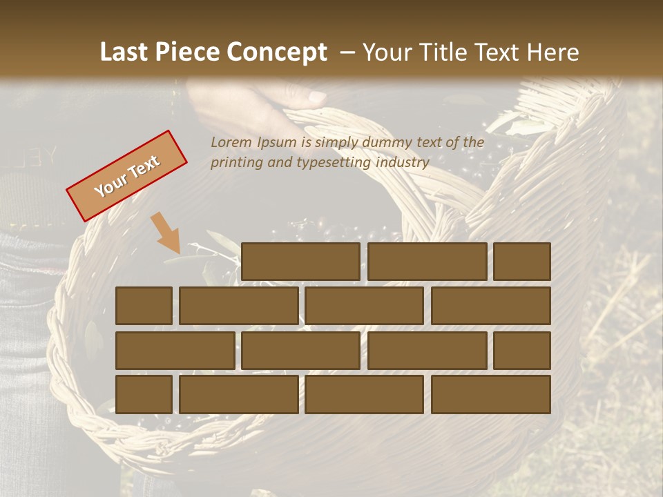 A Woman Holding A Basket Full Of Grapes PowerPoint Template