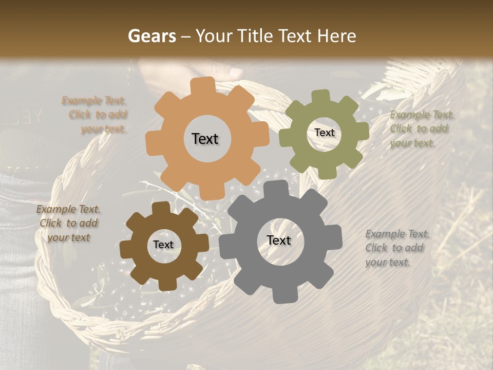 A Woman Holding A Basket Full Of Grapes PowerPoint Template