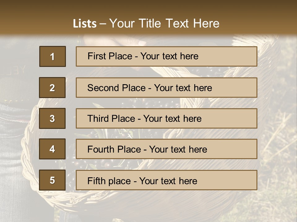 A Woman Holding A Basket Full Of Grapes PowerPoint Template