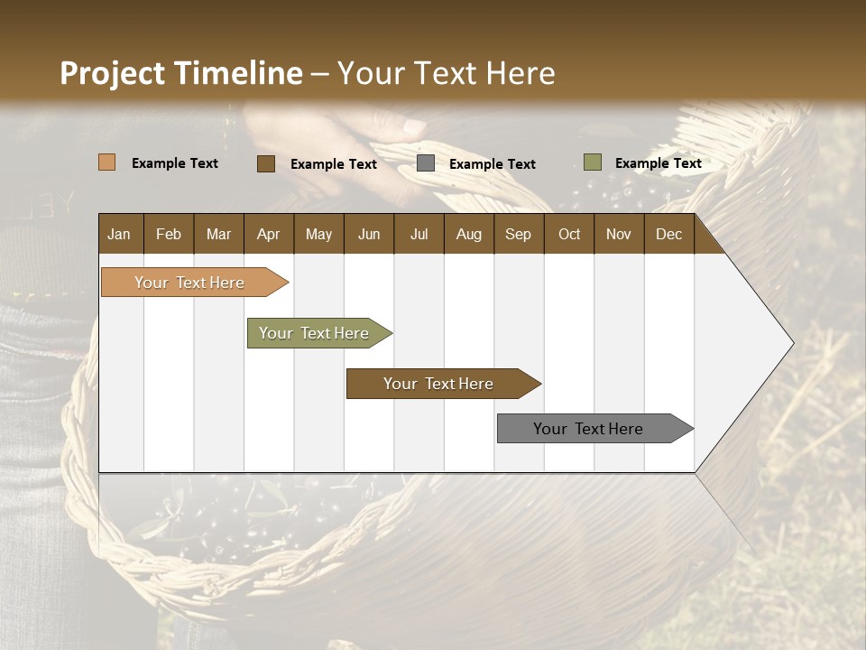 A Woman Holding A Basket Full Of Grapes PowerPoint Template