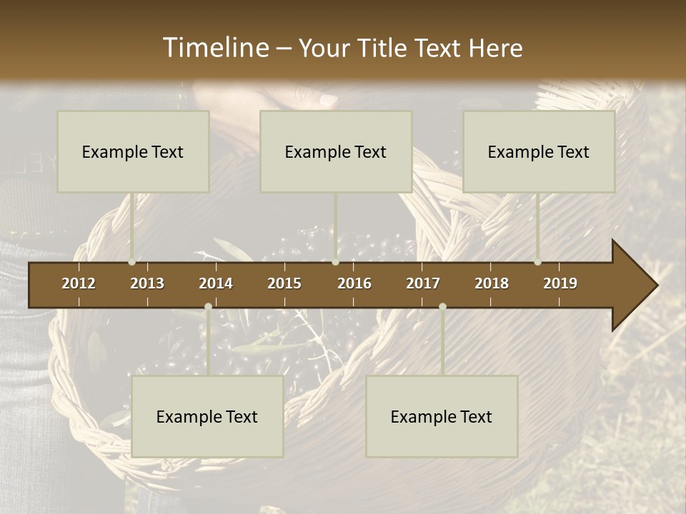 A Woman Holding A Basket Full Of Grapes PowerPoint Template