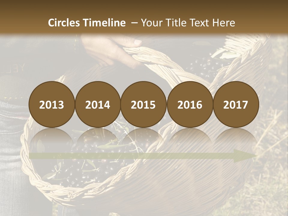 A Woman Holding A Basket Full Of Grapes PowerPoint Template