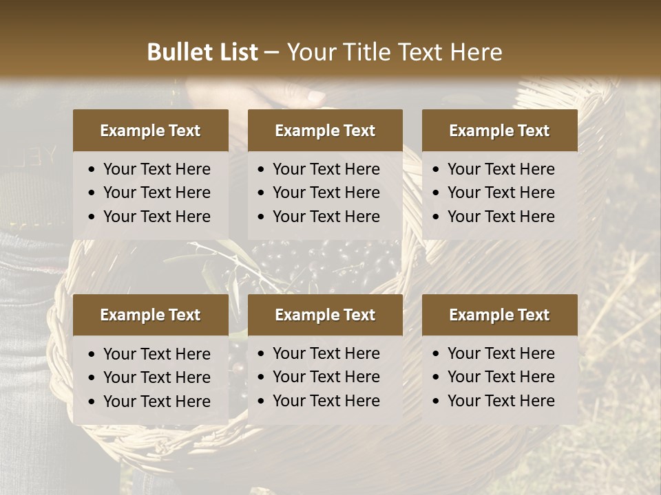 A Woman Holding A Basket Full Of Grapes PowerPoint Template