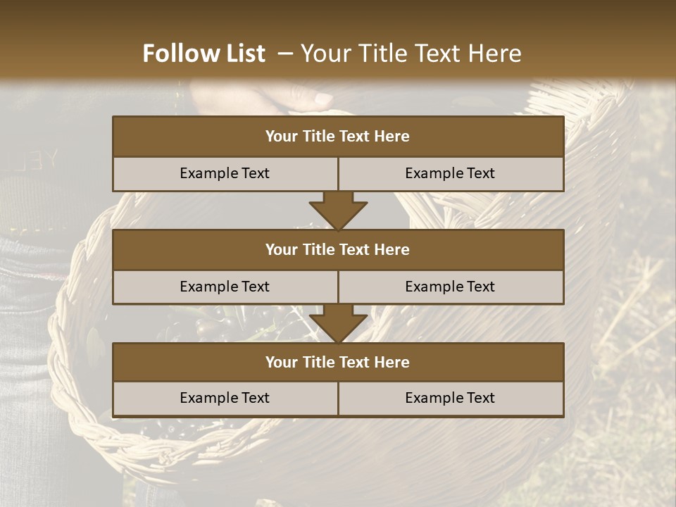 A Woman Holding A Basket Full Of Grapes PowerPoint Template