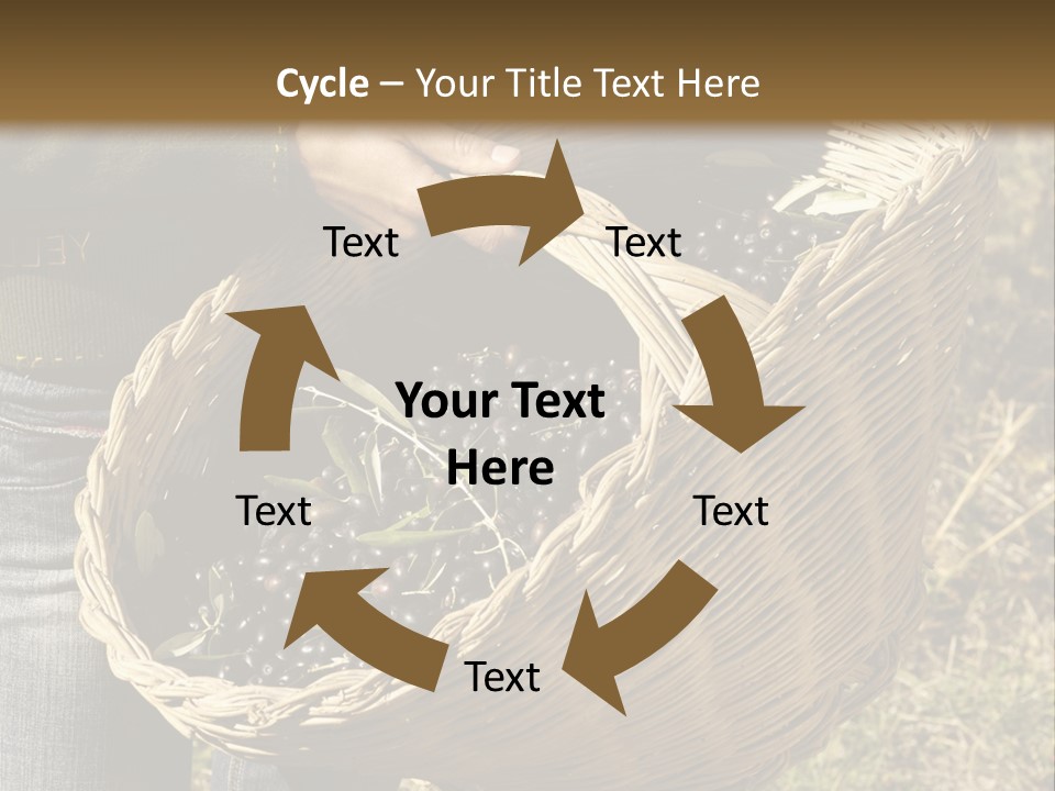 A Woman Holding A Basket Full Of Grapes PowerPoint Template