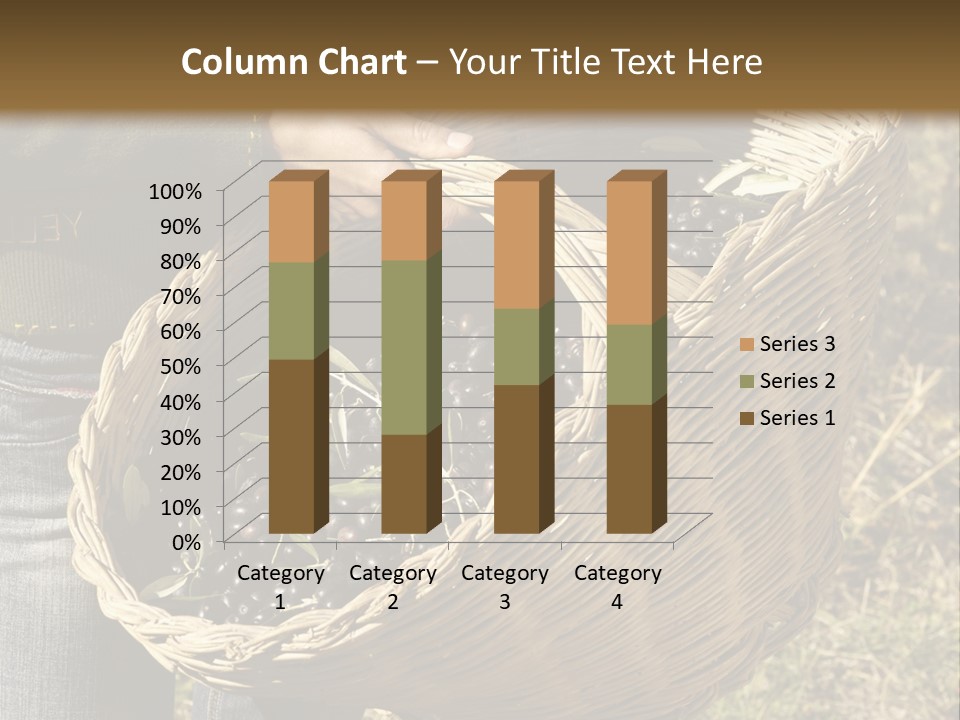 A Woman Holding A Basket Full Of Grapes PowerPoint Template