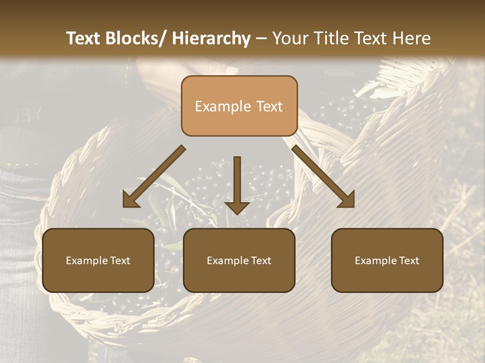 A Woman Holding A Basket Full Of Grapes PowerPoint Template