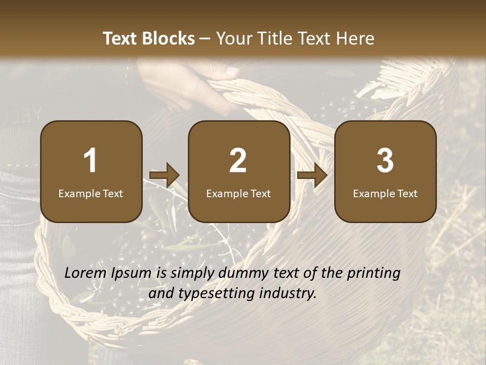 A Woman Holding A Basket Full Of Grapes PowerPoint Template