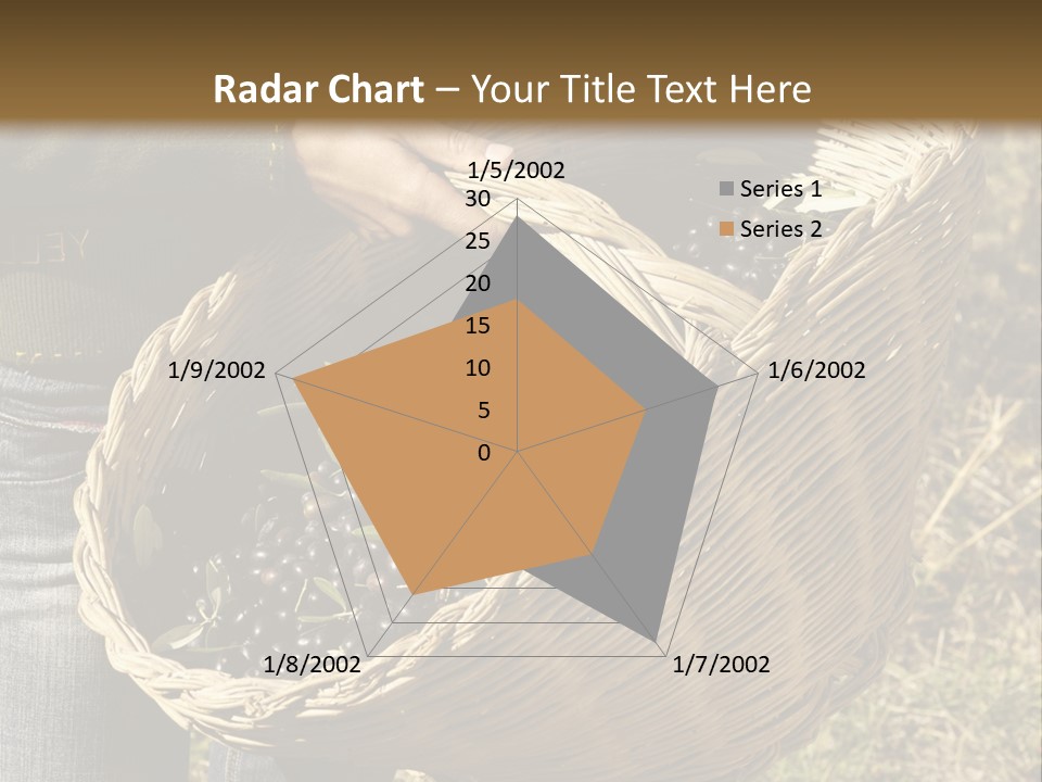 A Woman Holding A Basket Full Of Grapes PowerPoint Template