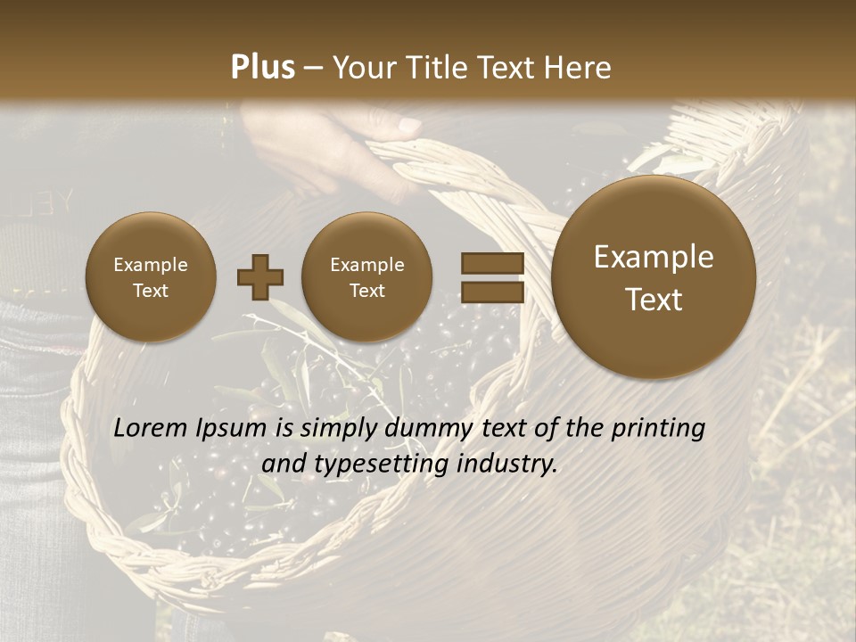 A Woman Holding A Basket Full Of Grapes PowerPoint Template