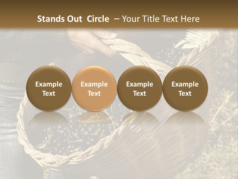 A Woman Holding A Basket Full Of Grapes PowerPoint Template