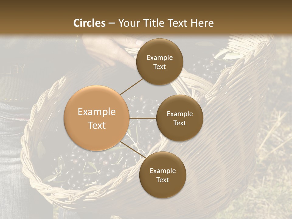 A Woman Holding A Basket Full Of Grapes PowerPoint Template