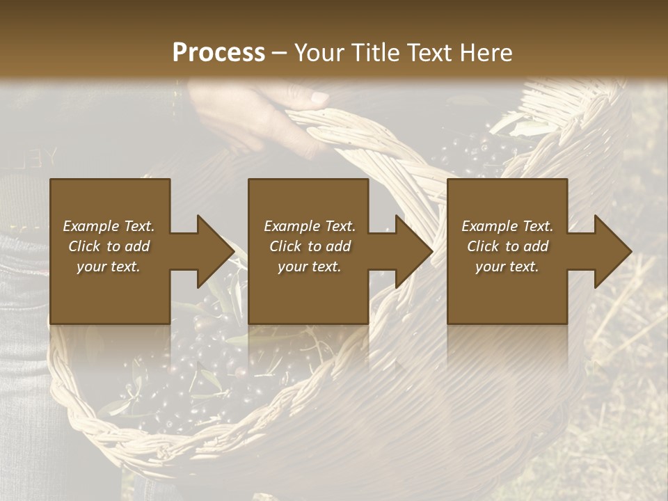 A Woman Holding A Basket Full Of Grapes PowerPoint Template